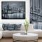 Designart - Panorama New York City at Night - Cityscape Framed Canvas Print
